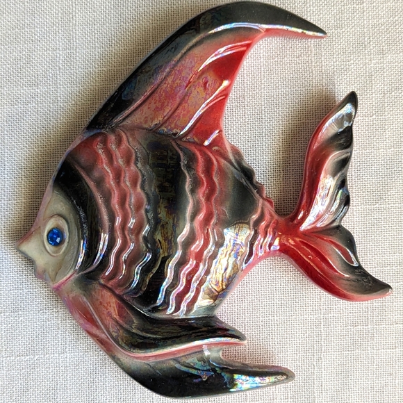 Ceramicraft Art Ceramicraft Mid Century Ceramic Fish Wall Plaque